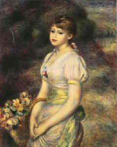  Young Girl with Flowers